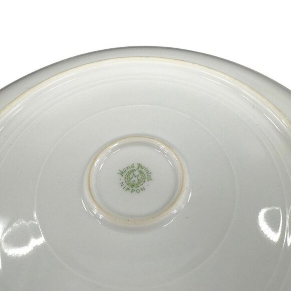 Antique Nippon HandPainted Large Platter Dish Plate W Handles Textured Porcelain - Picture 10 of 16